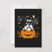 Schnauzer Pumpkin Halloween Costume Hondenliefhebb RSVP Kaartje (Voorkant)