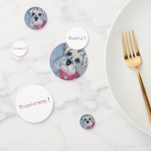 Schnauzer Puppy Birthday Confetti (Groep)