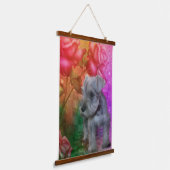 Schnauzer Puppy Dog Animal Art Hangend Wandkleed (Gebogen)