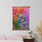 Schnauzer Puppy Dog Animal Art Hangend Wandkleed (Slaapkamer)