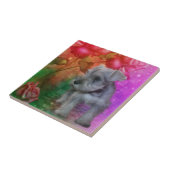 Schnauzer Puppy Dog Animal Art Tegeltje (Zijkant)