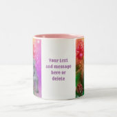 Schnauzer Puppy Fantasy Rozen Dog gepersonaliseerd Tweekleurige Koffiemok (Center)