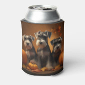 Schnauzer Puppy Herfst Delight Pompoen Blikjeskoeler (Blikje Achterkant)