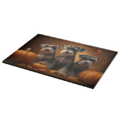 Schnauzer Puppy Herfst Delight Pompoen Snijplank (Hoek)