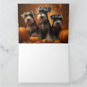 Schnauzer Puppy Herfstpracht Pompoen  Kaart (Binnen)