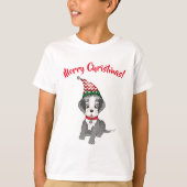 Schnauzer Puppy Merry Christmas T-shirt (Voorkant)