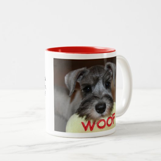 Schnauzer Puppy Mok (Voorkant rechts)