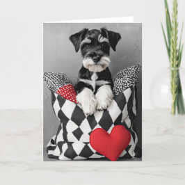 Schnauzer Puppy Valentijn Kaart