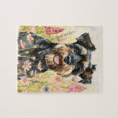 Schnauzer Puzzel – Waterverflegpuzzel voor Hondenl (Horizontaal)