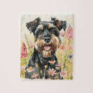 Schnauzer Puzzel – Waterverflegpuzzel voor Hondenl