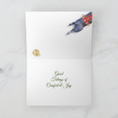 Schnauzer Reindeer Christmas Kaart - Benicia (Binnen)