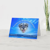 Schnauzer Reindeer Holiday Card - Carquinez Bridge Kaart (Achterkant)