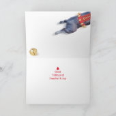 Schnauzer Reindeer Holiday Card - Carquinez Bridge Kaart (Binnen)