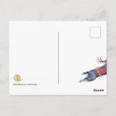 Schnauzer Reindeer Kerstmis Briefkaart - Benicia (Achterkant)