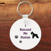 Schnauzer Rescue Sleutelhanger (Voorkant)