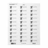 Schnauzer Retouradreslabel Etiket (Full Sheet)