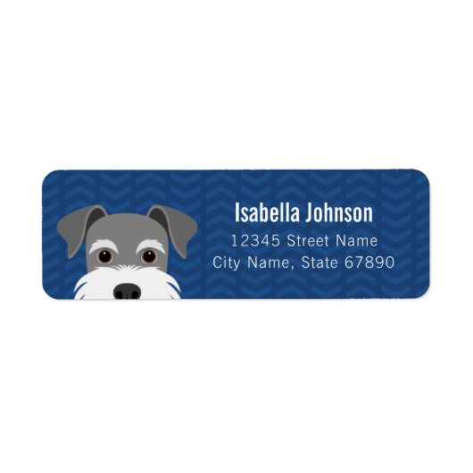 Schnauzer Return Address Labels (Voorkant)