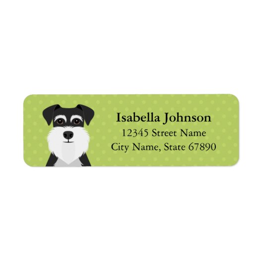 Schnauzer Return Address Labels (Voorkant)
