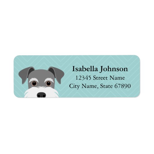 Schnauzer Return Address Labels (Voorkant)