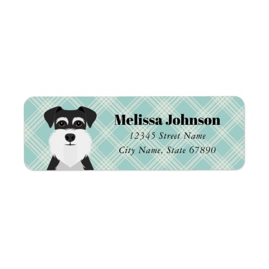 Schnauzer Return Address Labels (Voorkant)