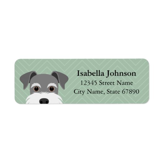 Schnauzer Return Address Labels (Voorkant)
