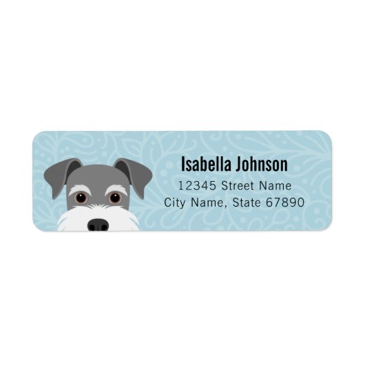 Schnauzer Return Address Labels (Voorkant)