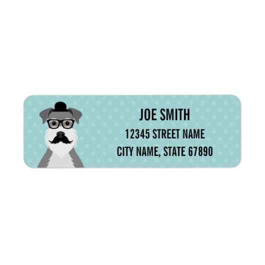 Schnauzer Return Address Labels (Voorkant)