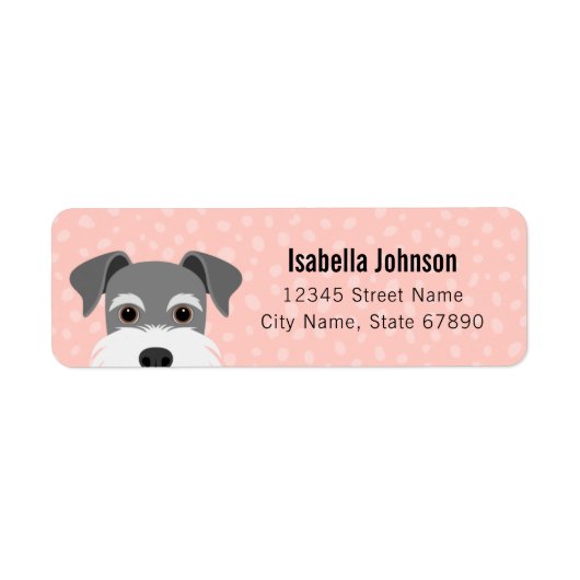 Schnauzer Return Address Labels (Voorkant)