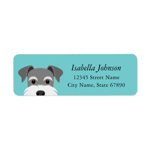 Schnauzer Return Address Labels (Voorkant)