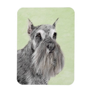 Schnauzer (Reus, Standaard) Schilderij - Honden Ku Magneet