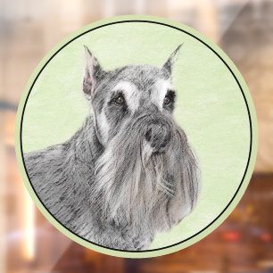 Schnauzer (Reus, Standaard) Schilderij - Honden Ku Raamsticker