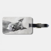 Schnauzer (reuzenschilderkunst) bagagelabel (Achterkant horizontaal)