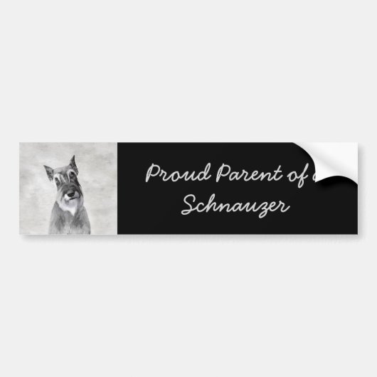Schnauzer (reuzenschilderkunst) bumpersticker (Voorkant)