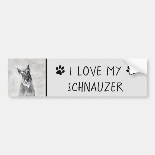 Schnauzer (reuzenschilderkunst) bumpersticker (Voorkant)