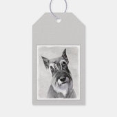 Schnauzer (reuzenschilderkunst) cadeaulabel (Achterkant)