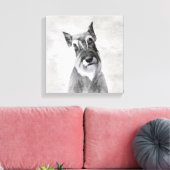 Schnauzer (reuzenschilderkunst) canvas afdruk (Insitu (Woonkamer))