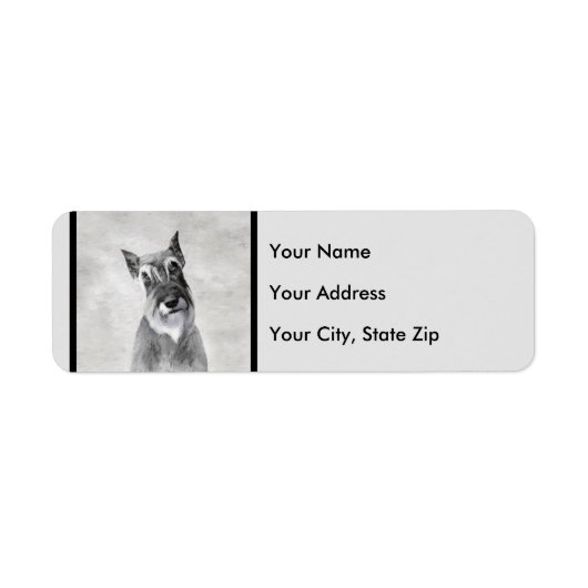 Schnauzer (reuzenschilderkunst) etiket (Voorkant)