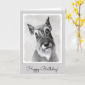 Schnauzer (reuzenschilderkunst) kaart (Gele Bloem)