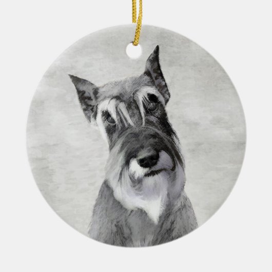 Schnauzer (reuzenschilderkunst) keramisch ornament (Voorkant)