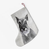 Schnauzer (reuzenschilderkunst) kleine kerstsok (Achterkant (Hangend))