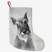 Schnauzer (reuzenschilderkunst) kleine kerstsok (Voorkant)