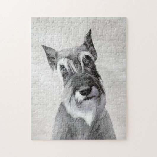 Schnauzer (reuzenschilderkunst) legpuzzel (Verticaal)