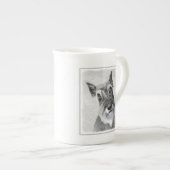 Schnauzer (reuzenschilderkunst) porselein kop (Voorkant rechts)