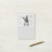 Schnauzer (reuzenschilderkunst) post-it® notes (Op bureau)