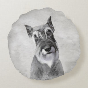 Schnauzer (reuzenschilderkunst) rond kussen