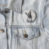 Schnauzer (reuzenschilderkunst) ronde button 5,7 cm (In situ)