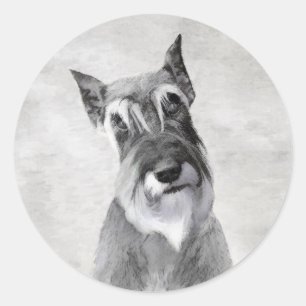 Schnauzer (reuzenschilderkunst) ronde sticker
