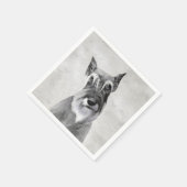 Schnauzer (reuzenschilderkunst) servet (Hoek)