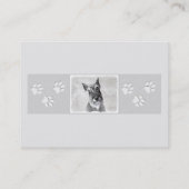 Schnauzer (reuzenschilderkunst) visitekaartje (Achterkant)