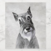 Schnauzer (reuzenschilderkunst) wijn etiket (Enkel label)